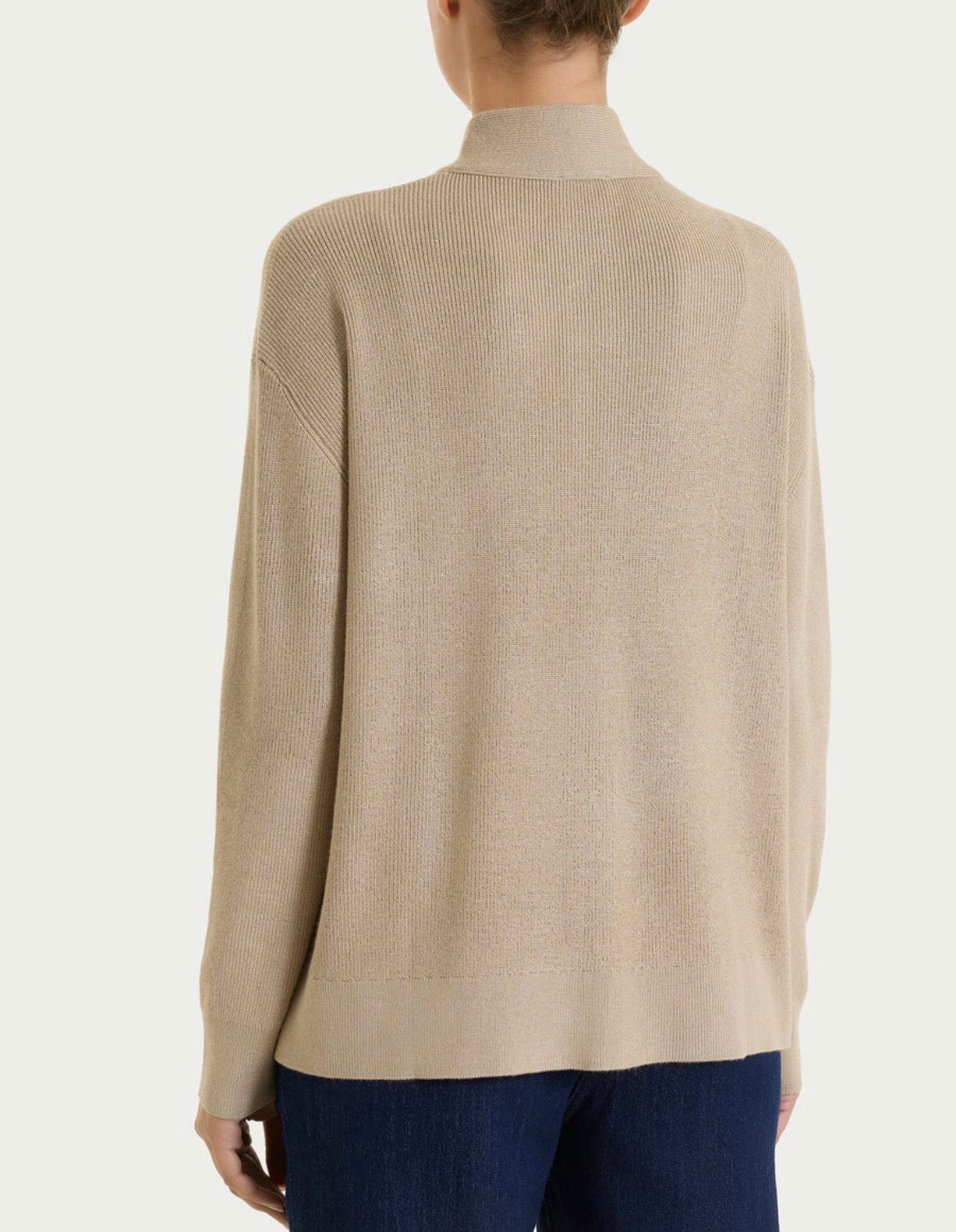 Cardigan collo a lupetto