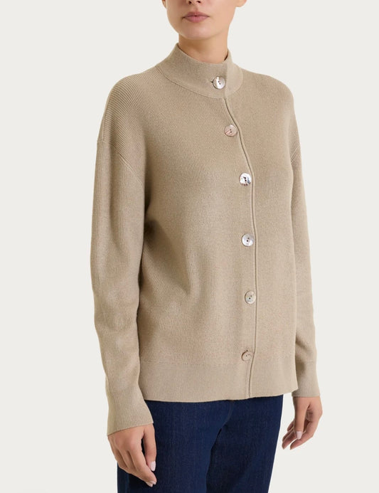 Cardigan collo a lupetto